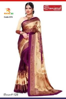 Indian Samu Silk Saree with running blouse piece for Women